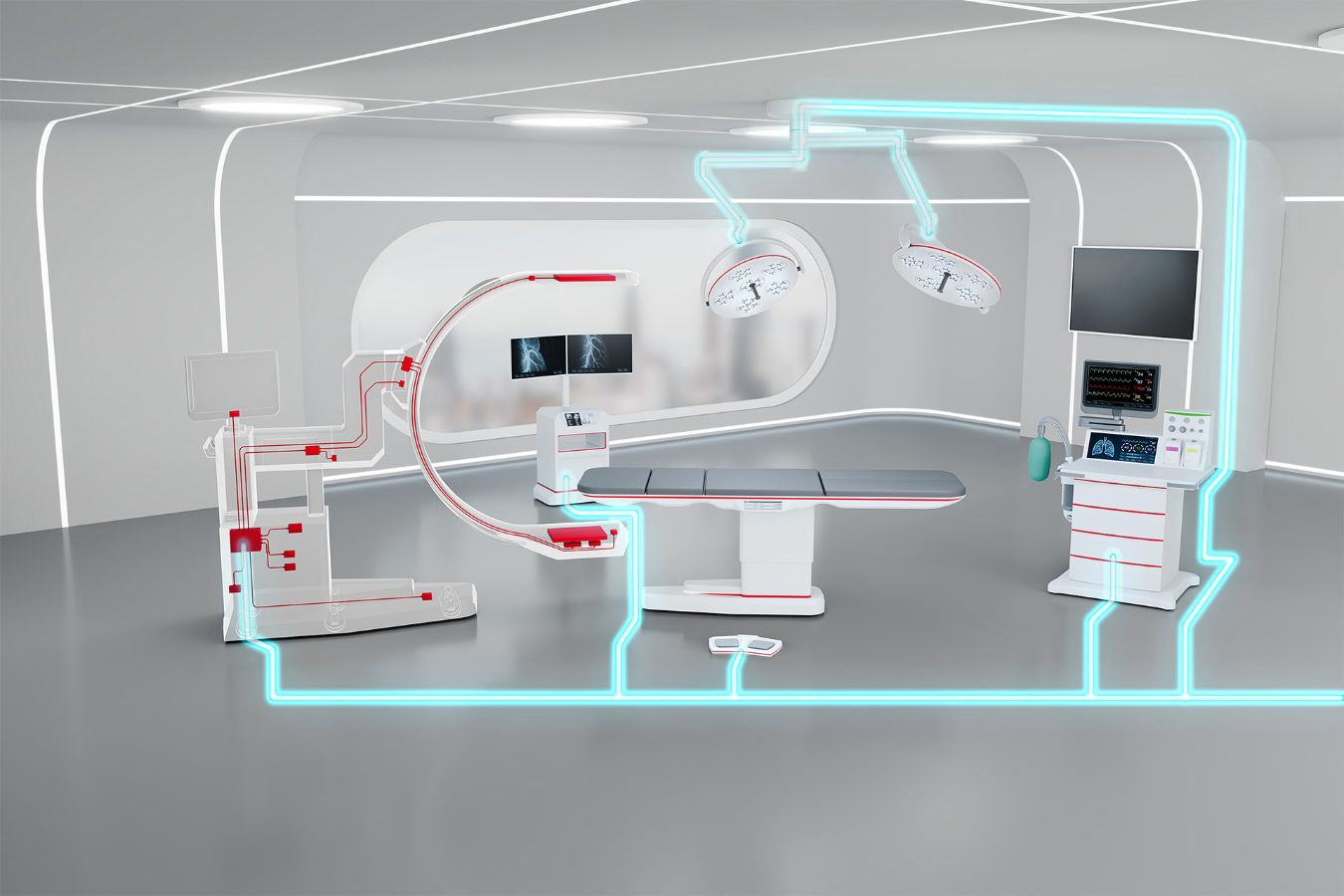IEEE 11073 SDC enables cross-vendor connectivity of medical devices © Vector Informatik Medical devices connected through a standardized network, illustrating cross-vendor interoperability enabled by IEEE 11073 SDC.